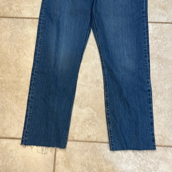 Levi’s 501 Relaxed Straight Crop Jeans 29 Frayed Hem - Picture 5 of 6